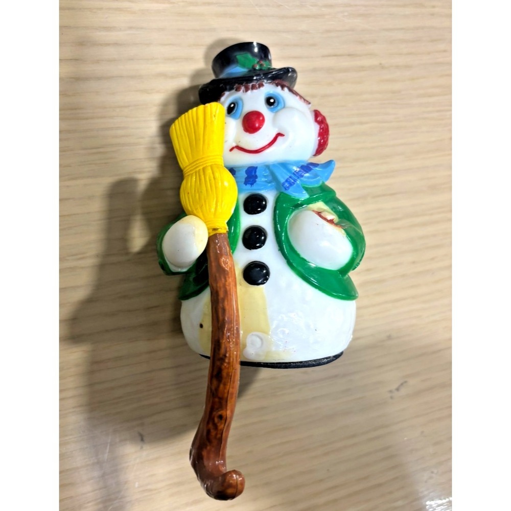 Vintage Giftco Snowman Stocking Holder Hanger Christmas Mantel Hook 6"